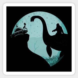 Bigfoot Loch Ness Monster Ufo Alien Sticker